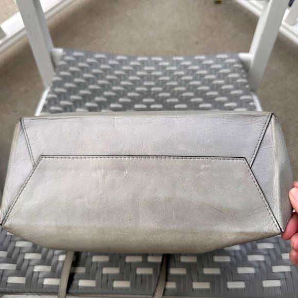 Moschino Genuine Calf Leather Tote Bag with Crossbody Made in ITALY EUC Grey - Picture 5 of 11